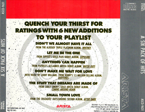 Various : A Six Pack Of Hits (CD, Comp, Promo)