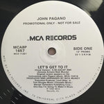 John Pagano : Let's Get To It (12", Promo)