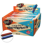 Neato! Large 6" Metal Harmonica with Case, Retro Classic