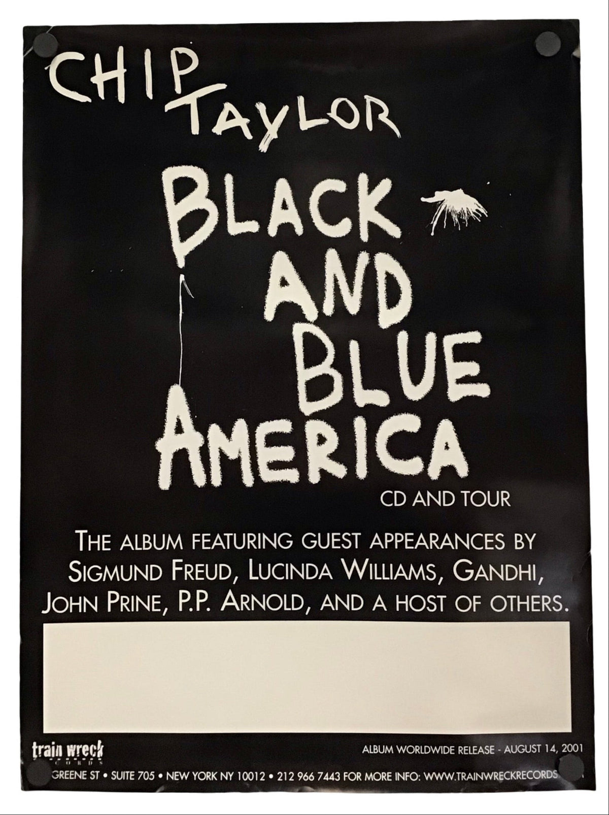 Chip Taylor - Black and Blue America Promo Poster