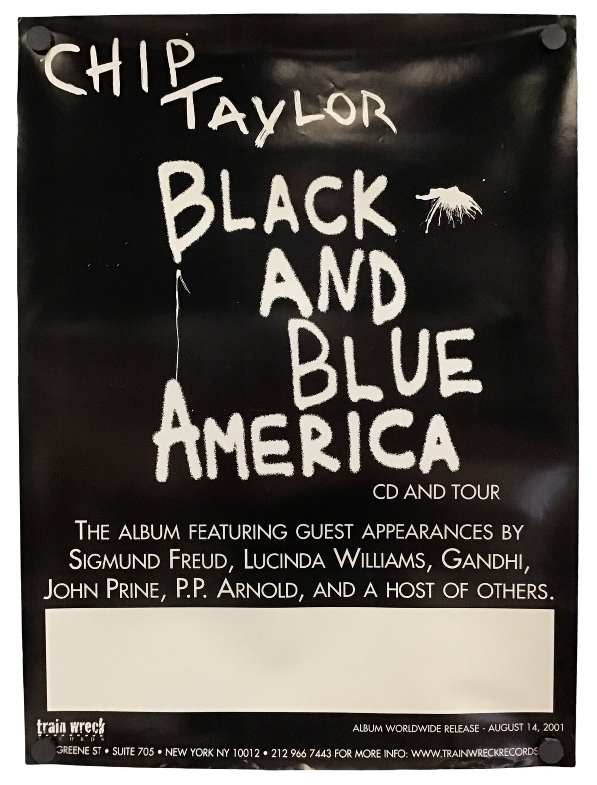 Chip Taylor - Black and Blue America Promo Poster