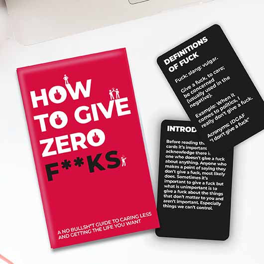 How To Give Zero F**ksCard Pack