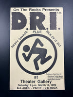 Póster promocional vintage de DRI de 1990