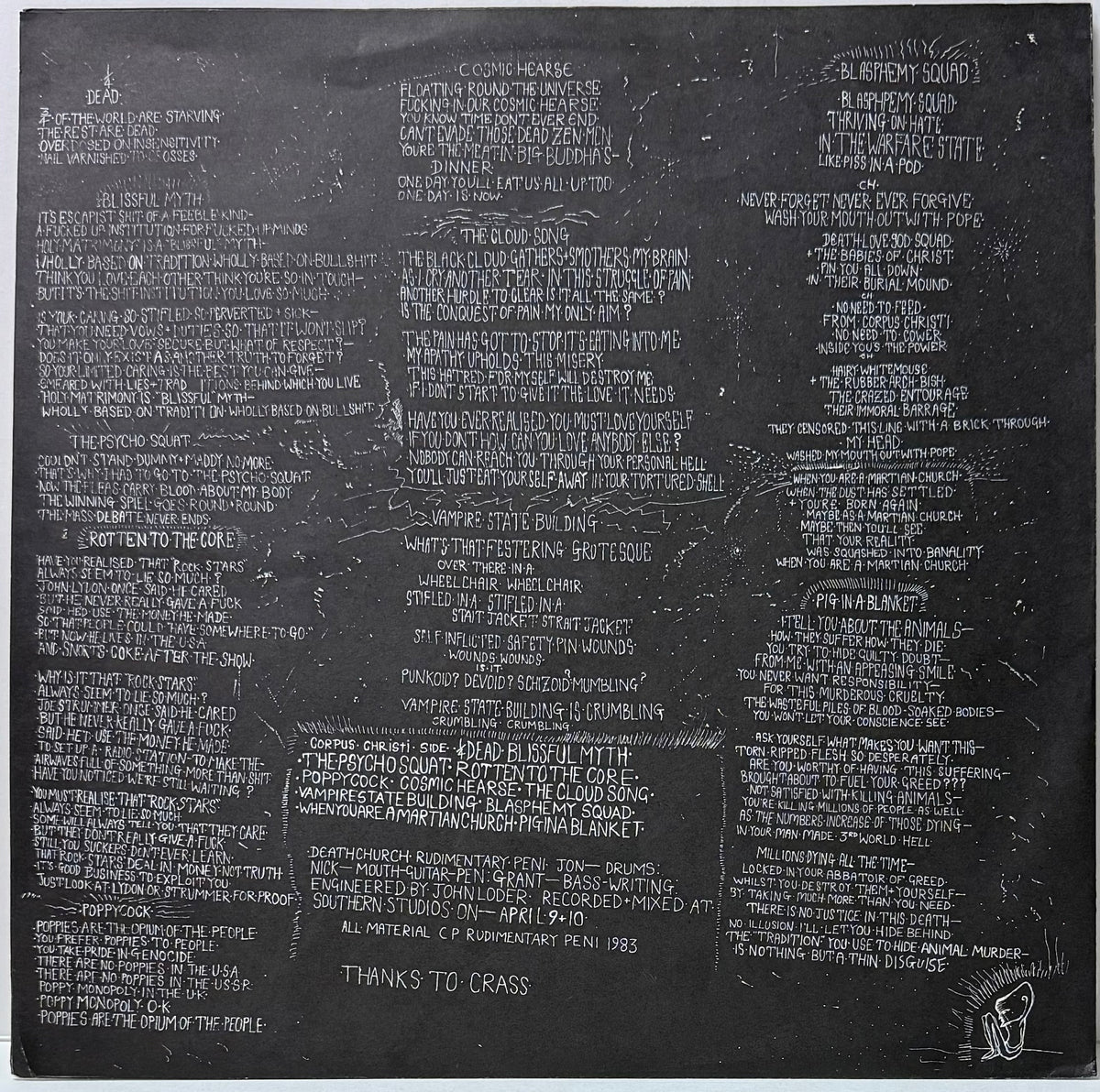 Rudimentary Peni - Death Church (Pre-Owned Vinyl)