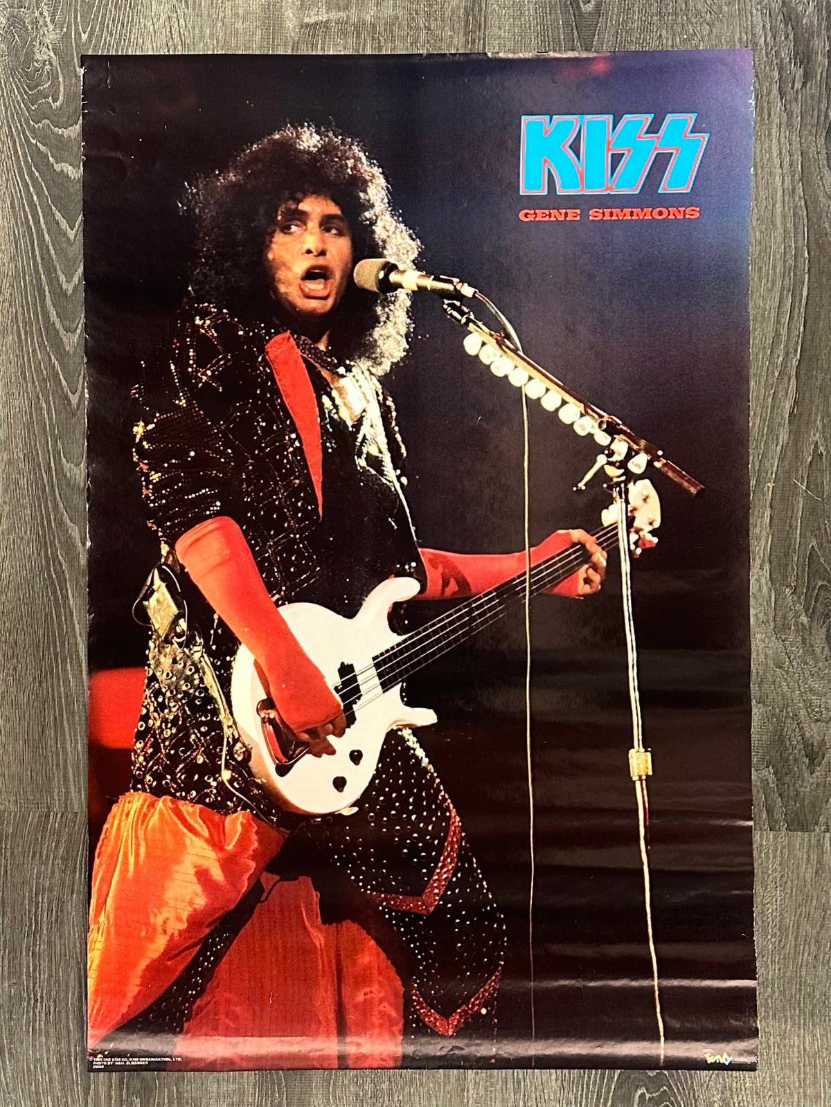 Póster vintage de Gene Simmons, 1985