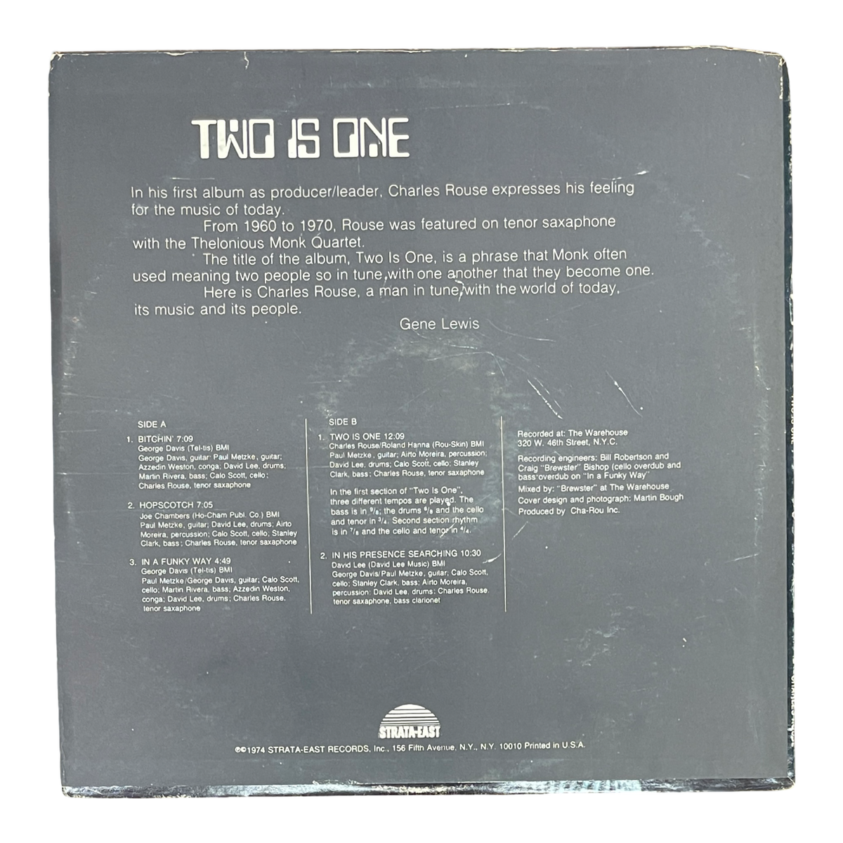 Charles Rouse - Two Is One (Pre-Owned Vinyl LP)