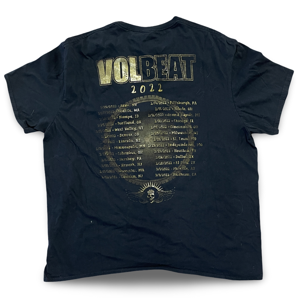 Volbeat - 2022 Tour Tee XXL (Vintage Apparel)