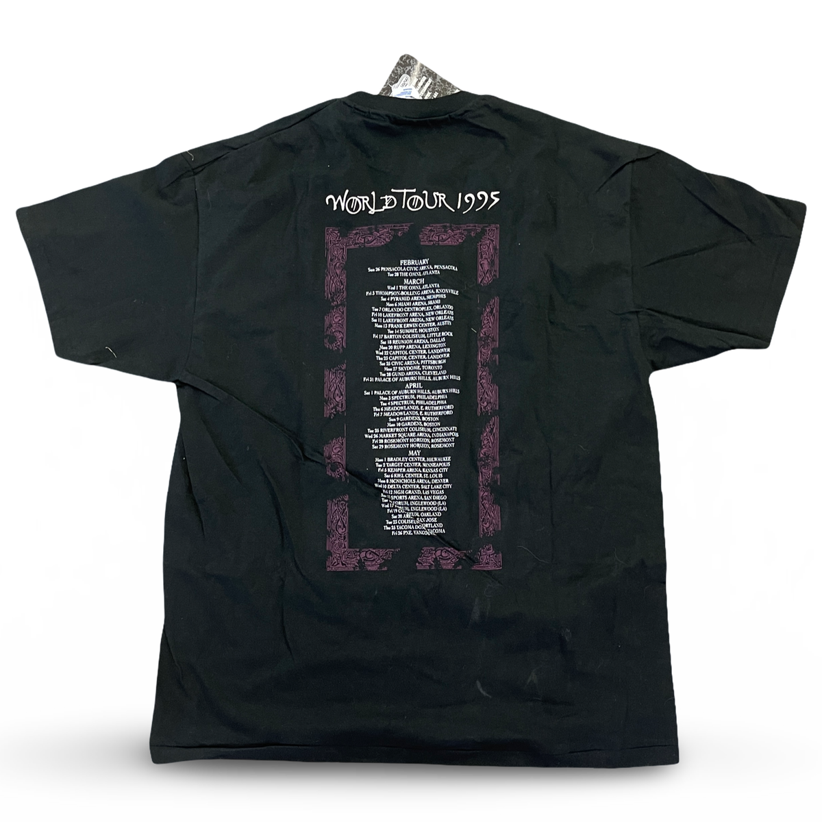 Jimmy Page/Robert Plant - No Quarter 1995 World Tour Tee NWT XL (Vintage Apparel)
