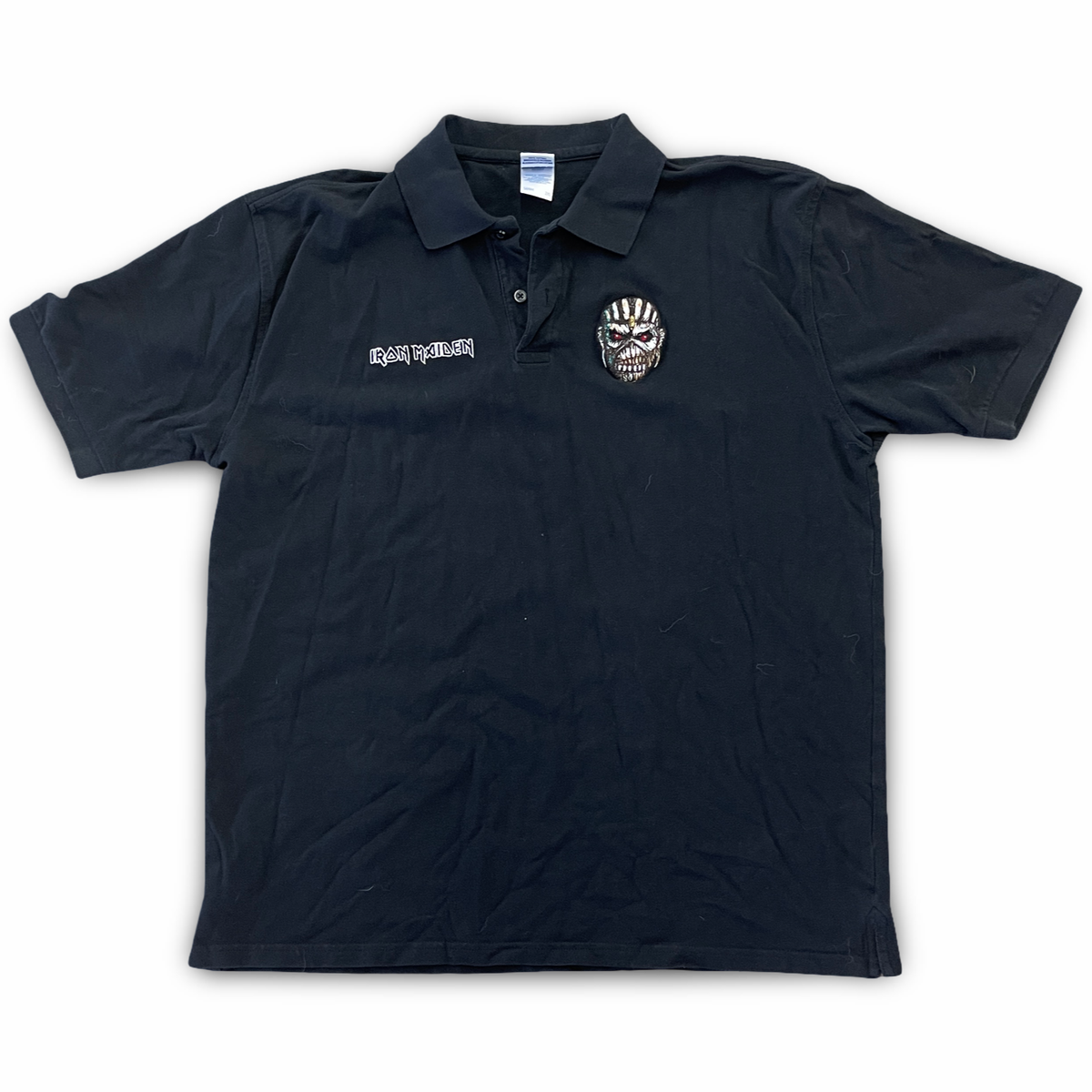 Iron Maiden - Book Of Souls Embroidered Eddie/Logo Collared Shirt 2XL (Vintage Apparel)