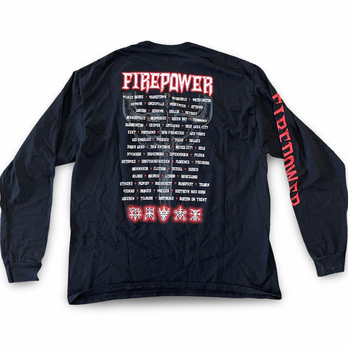 Judas Priest - Firepower 2018 Tour Long Sleeve Tee 2XL (Vintage Apparel)