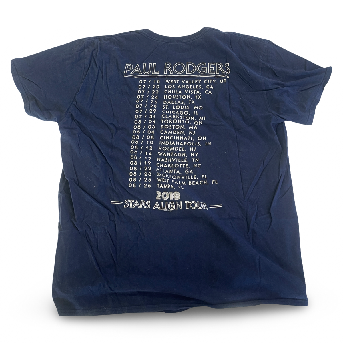Paul Rodgers - 2018 Stars Align Tour Tee (Vintage Apparel)