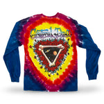 Grateful Dead - Space Your Face Liquid Blue Tie-Dye Long Sleeve L (Vintage Apparel)