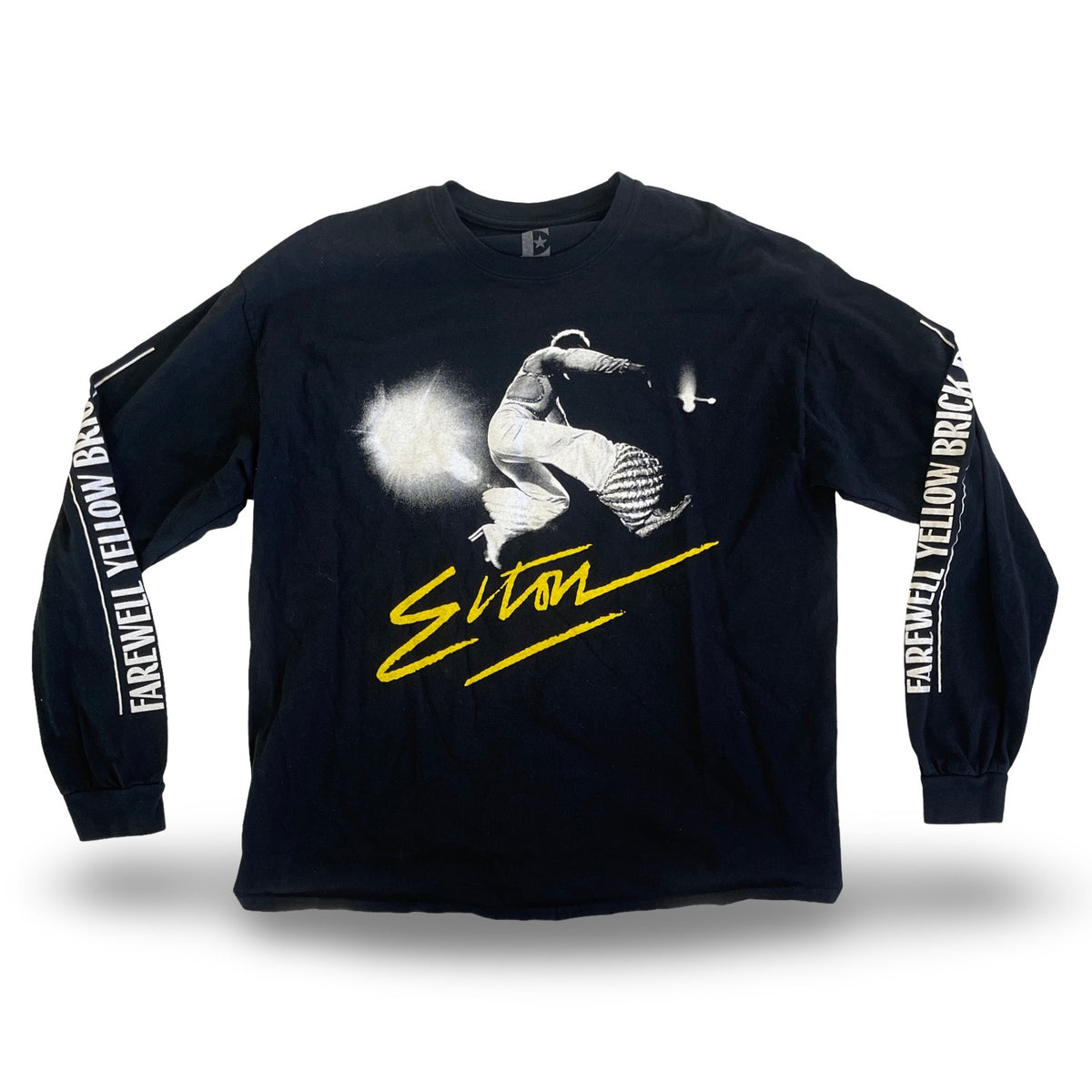 Elton John - Farewell Yellow Brick Road Long Sleeve Tee XL (Vintage Apparel)