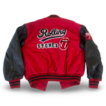 Rolling Stones - 1997/98 Leather Sleeve Varsity Tour Jacket M (Vintage Apparel)