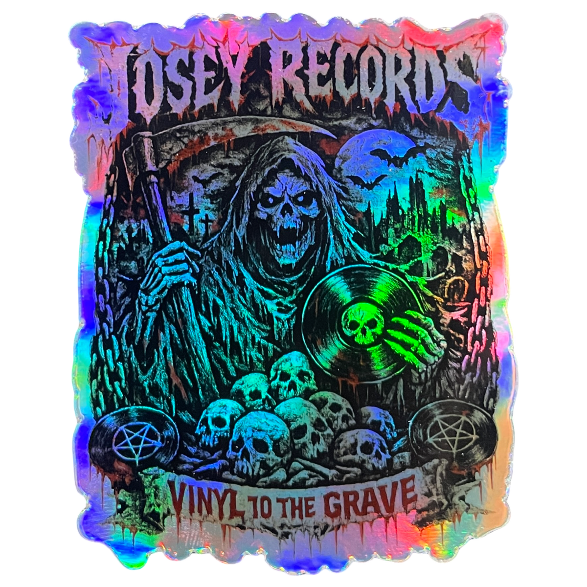 Josey Records Vinyl To The Grave Sticker