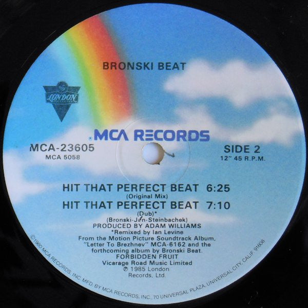 Bronski Beat : Hit That Perfect Beat (12" Version) (12", Single, Glo)