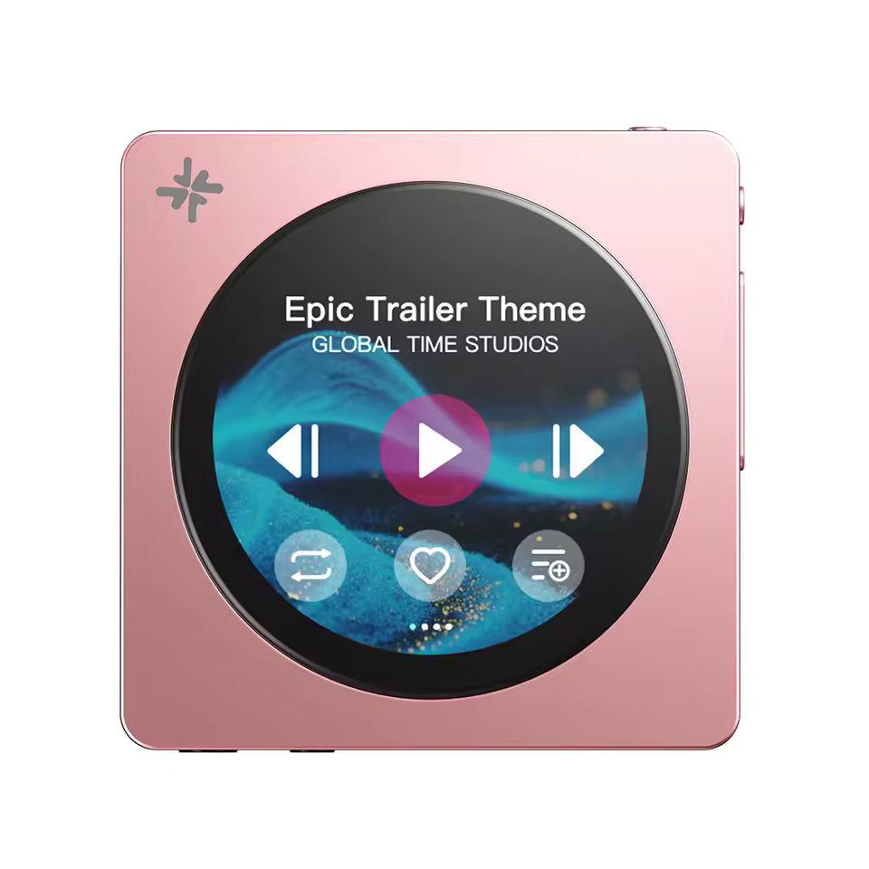 FIIO DISC Portable HiFi Music Player, Dual DAC Digital Audio Player with 3.5mm & 4.4mm Outputs, Bluetooth 5.4 LDAC, Touchscreen (Pink)