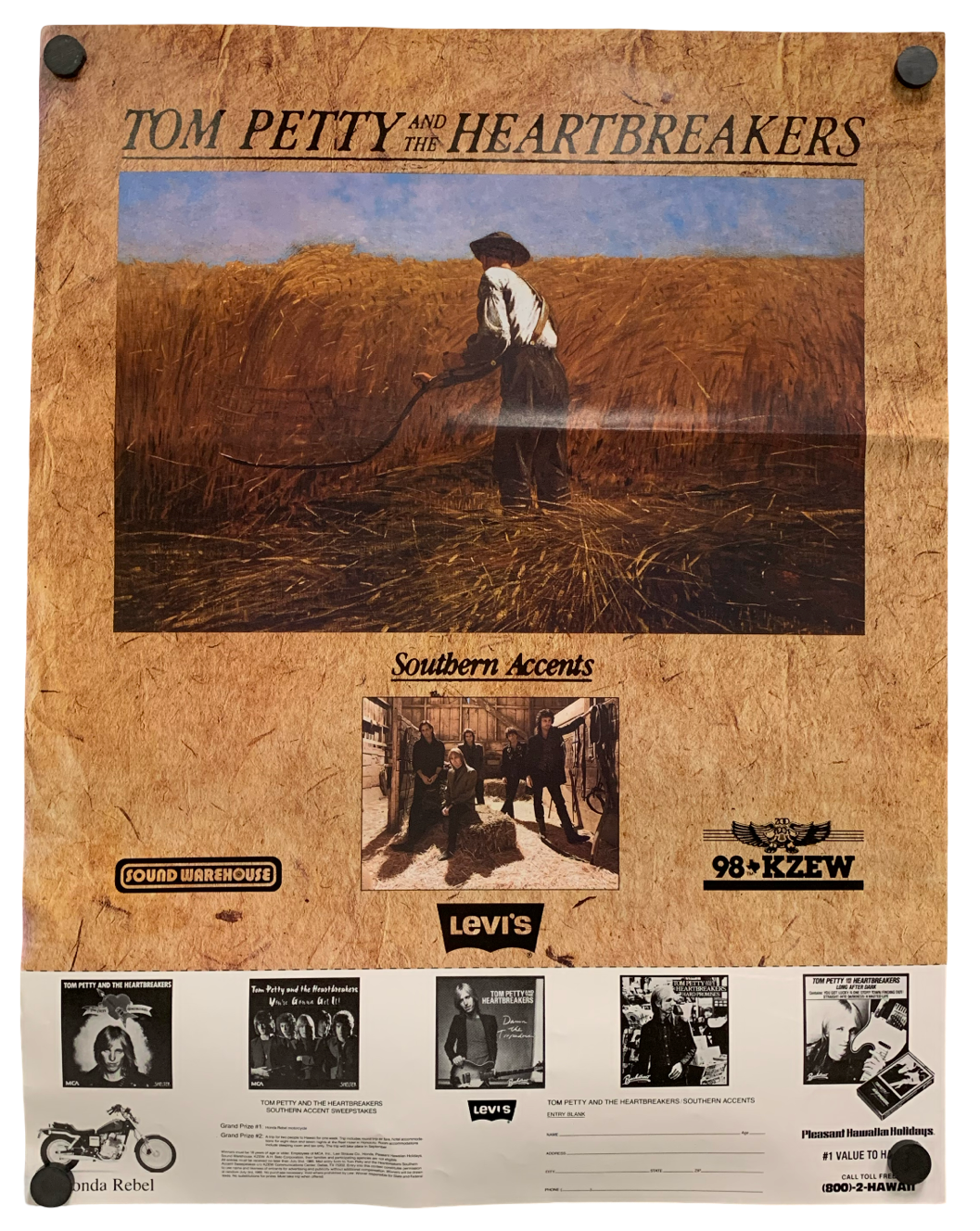 Tom Petty & The Heartbreakers - Southern Accents Promo Poster