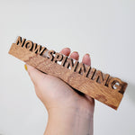 Record Holder Now Spinning Wood Wall Mount