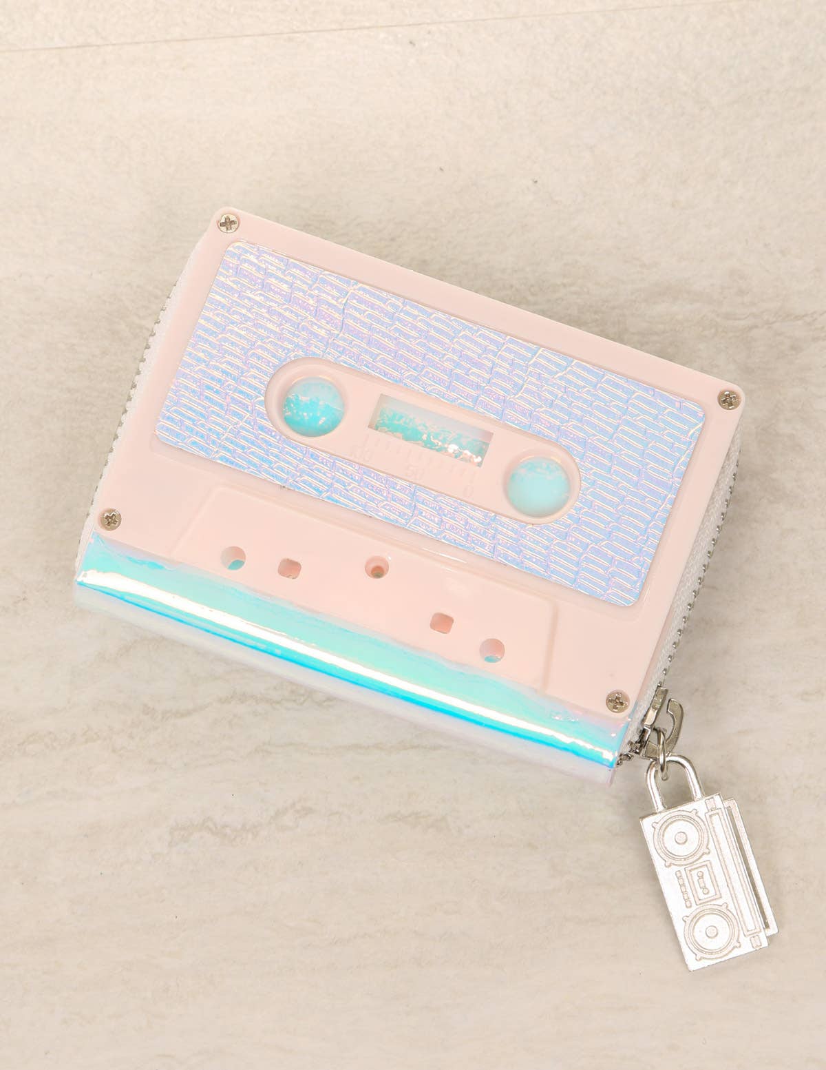 70261 Small Womens Cute Wallet Retro 80s Cassette Tape Pink