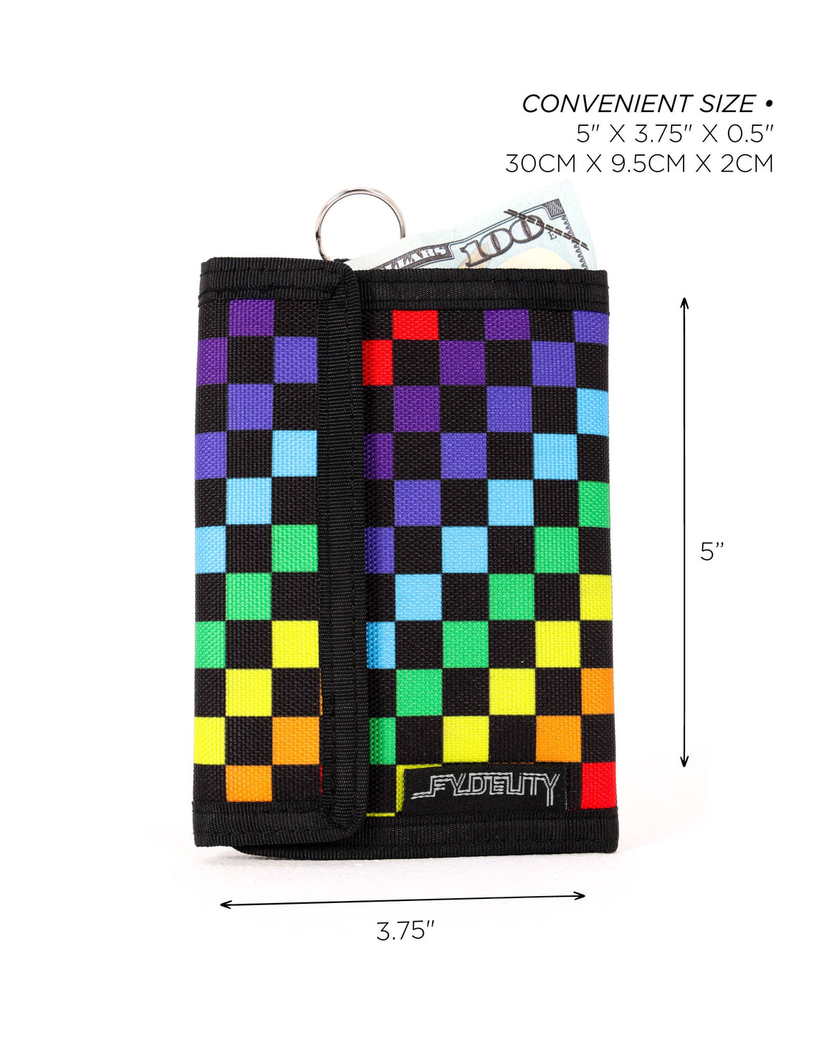 80705: 80年代風ウォレット | 二つ折り RFID | INDY RAINBOW