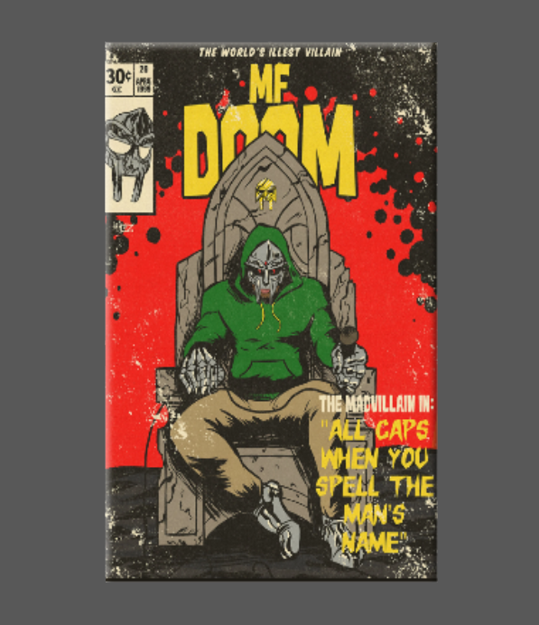 MF DOOM - All Caps Magnet/Pin