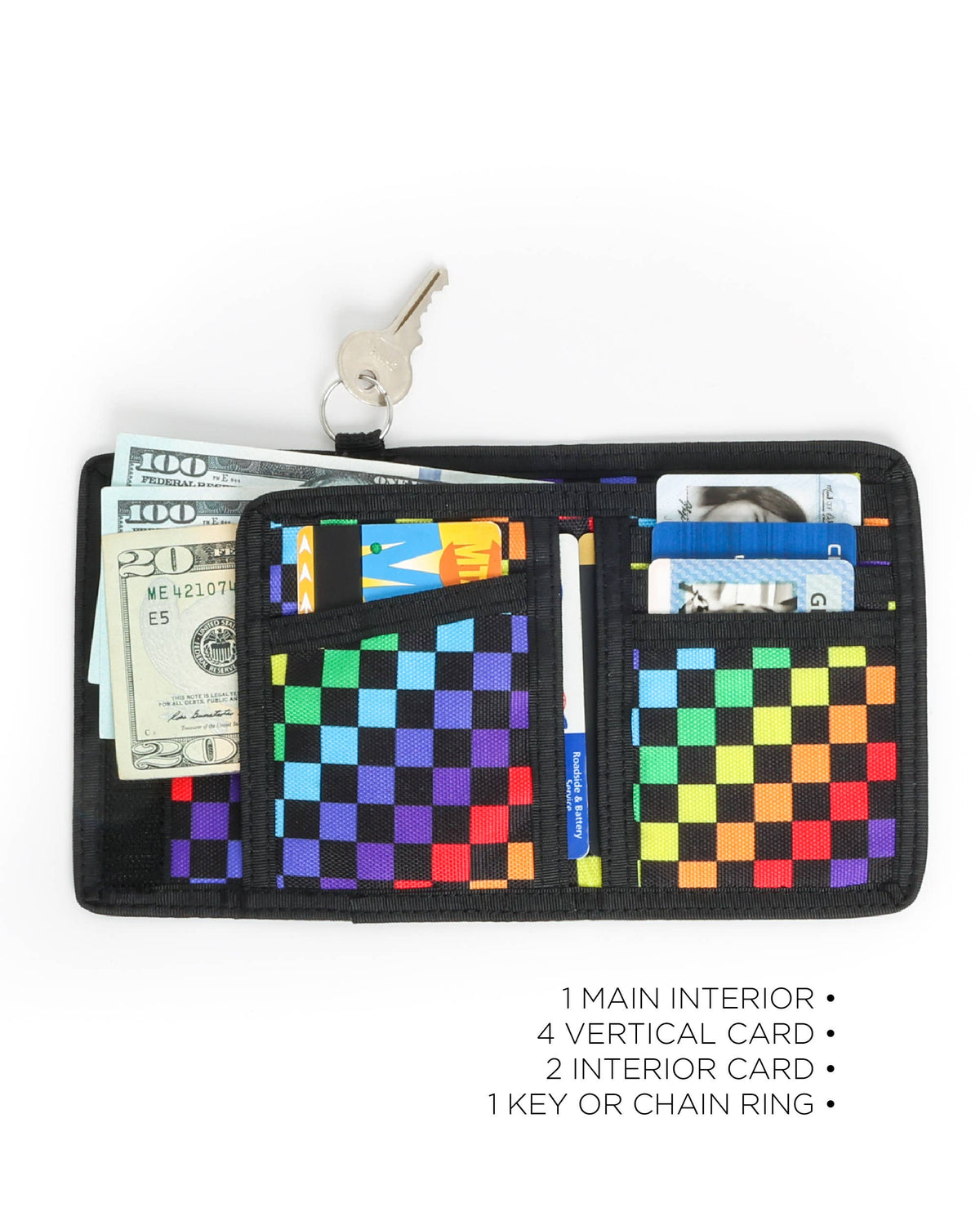 80705: 80年代風ウォレット | 二つ折り RFID | INDY RAINBOW