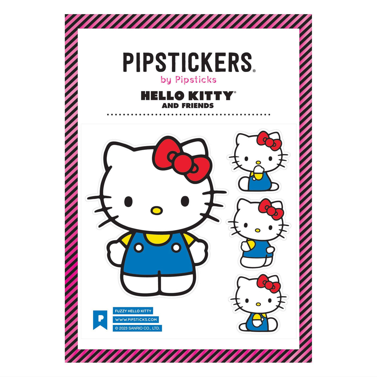 Fuzzy Hello Kitty Sticker Set