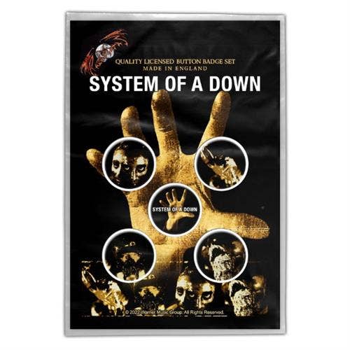 System of a Down Hand Button Set (Pack of 5)
