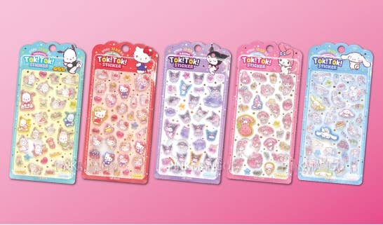 Sanrio Characters Tok! Tok! 3D Water Candy BonBon Stickers
