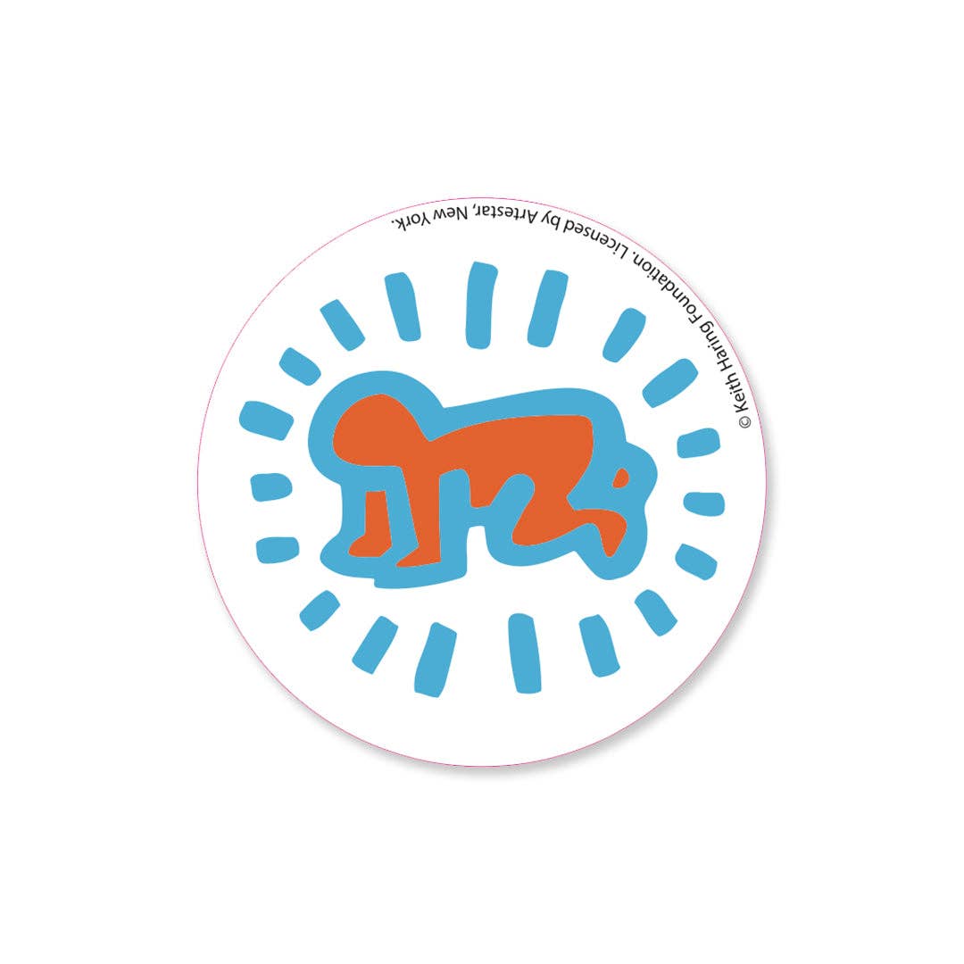 Orange / White / Blue Radiant Baby Button