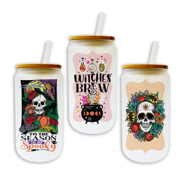 Halloween Silicone Tumbler With Straw