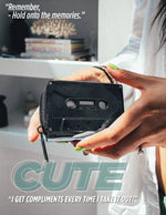 Black Chrome Cassette Tape Wallet | Cute Retro Music Gifts