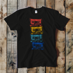 Mulicolor Cassette Tape Stack Unisex Tee