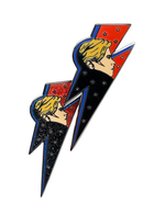 David Bowie - Ziggy Starman Music 70s Lightning Bolt Enamel Pin