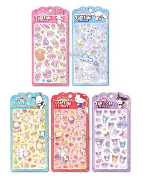 Sanrio Characters Tok! Tok! 3D Water Candy BonBon Stickers