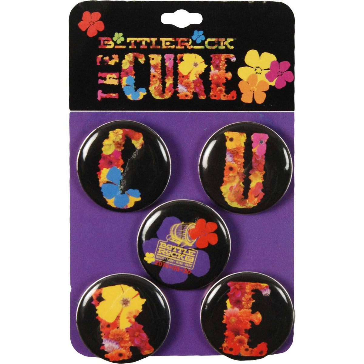 Cure Bottle Rock 2014 Pin Set