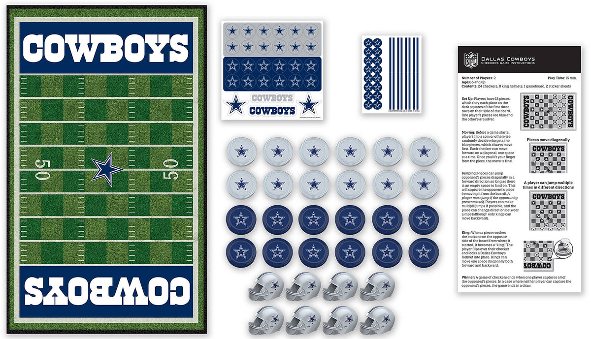 Dallas Cowboys Checkers Board Game