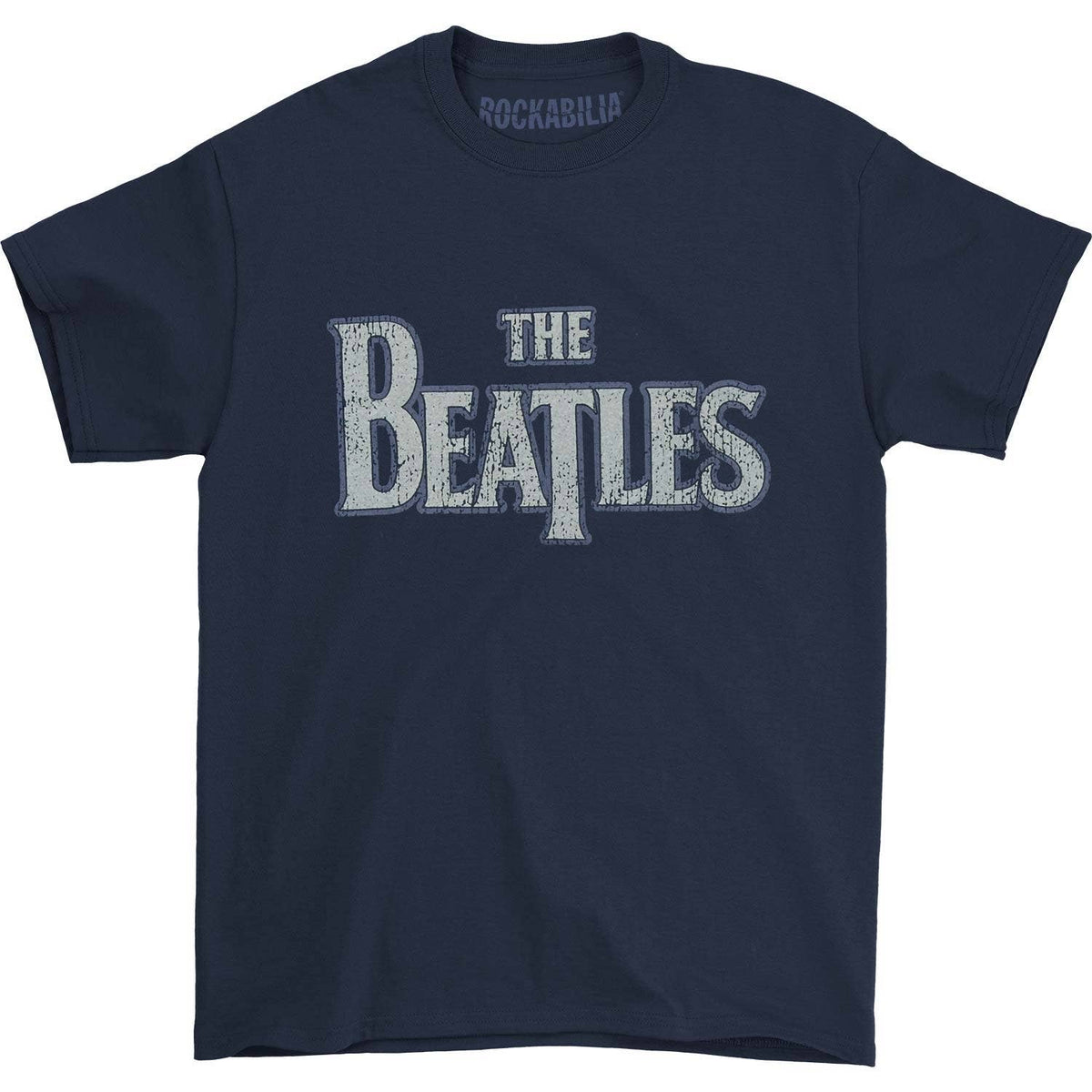 Beatles Distressed Logo Tee (Blue) T-shirt
