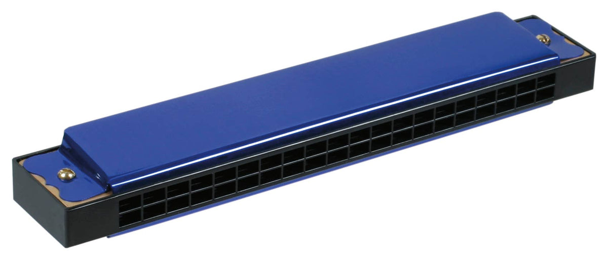 Neato! Large 6" Metal Harmonica with Case, Retro Classic