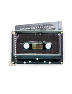 Black Glitter Cassette Decal Bag Charm | Cute Sticker Gifts