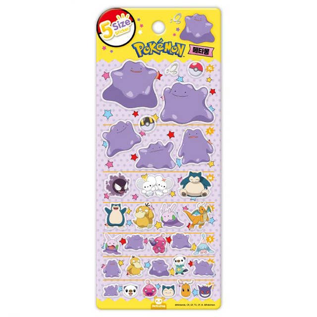 Pokemon 5 Size Sticker Sheet