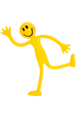 Neato! スマイリーベンディマン 5インチ、デスクトップまたはダッシュボード用おもちゃ - レトロ