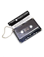 Black Glitter Cassette Decal Bag Charm | Cute Sticker Gifts