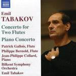 the album cover for Tabakov - Concerto for 2 Flutes Piano Concerto