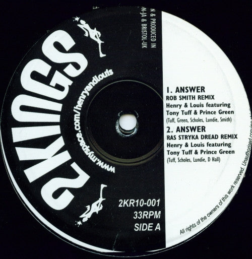 Henry & Louis : Answer Remixes(10")