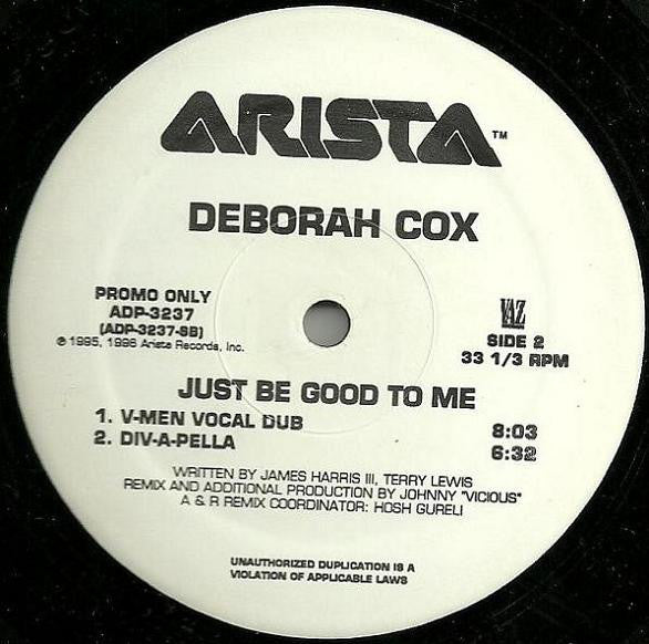 Deborah Cox : Just Be Good To Me (12", Promo)