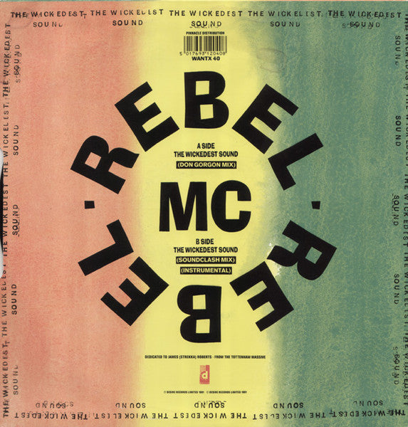 Rebel MC Featuring Tenor Fly : The Wickedest Sound (12")
