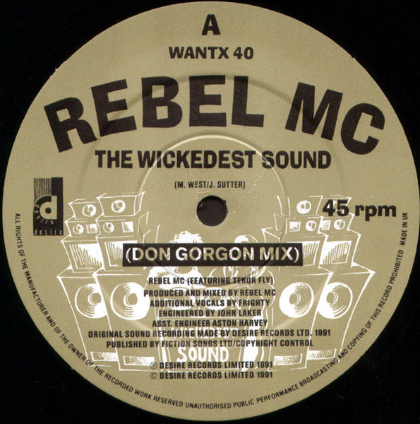 Rebel MC Featuring Tenor Fly : The Wickedest Sound (12")
