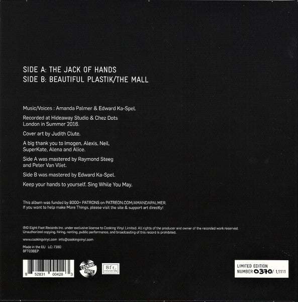 Amanda Palmer & Edward Ka-Spel : The Hands EP (7", EP, Ltd, Num)